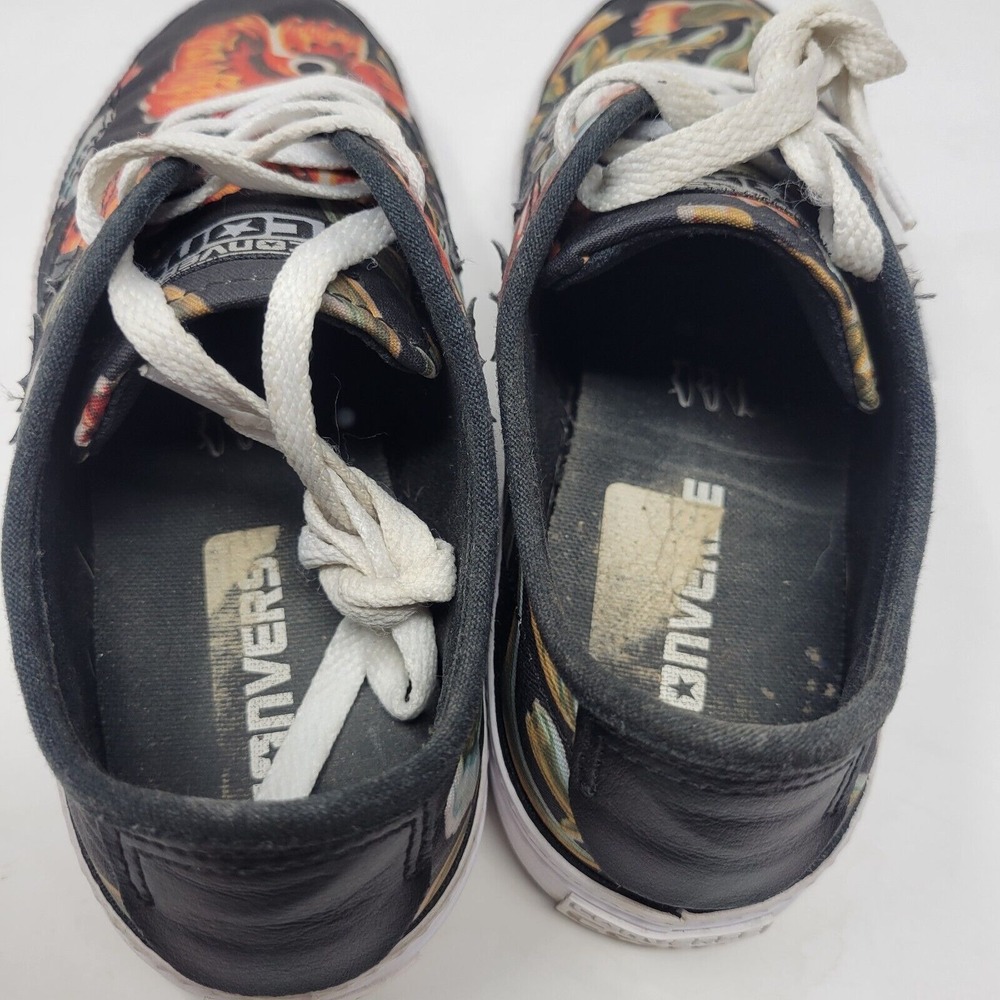 Converse Cons Zakim Ox Black Floral Hawaiian Print Size 5.5 Men's , 7 Women's - Picture 10 of 11